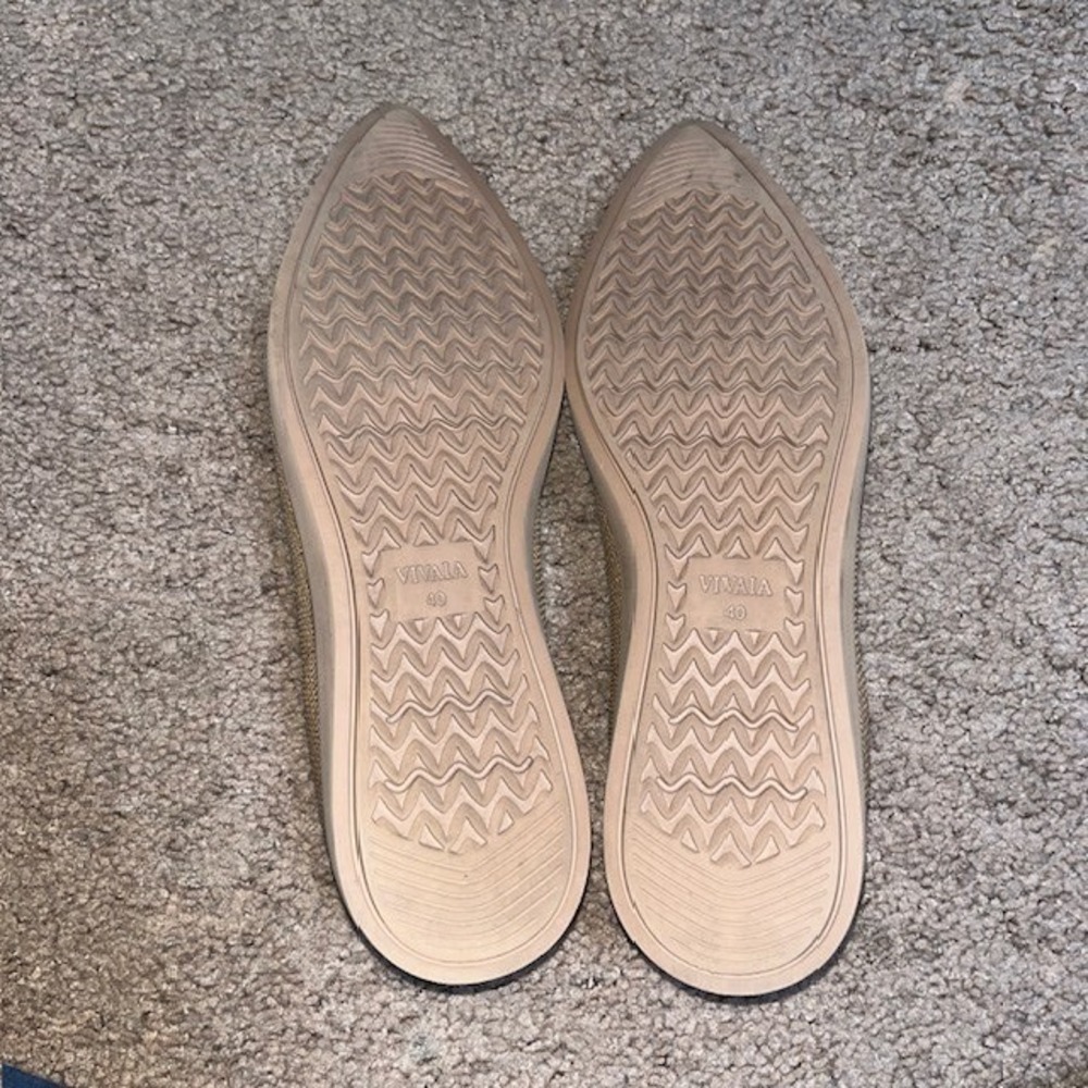 VIVAIA Veronica Pointed-Toe Flats Knit Sustainable Nutmeg Tan 40 / 9 - Picture 8 of 10